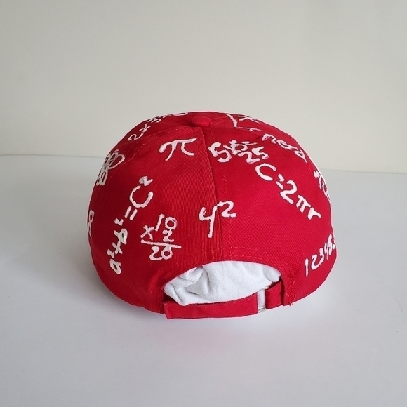 Vintage Mathematic Equation Red Unisex Hat - Picture 5 of 6